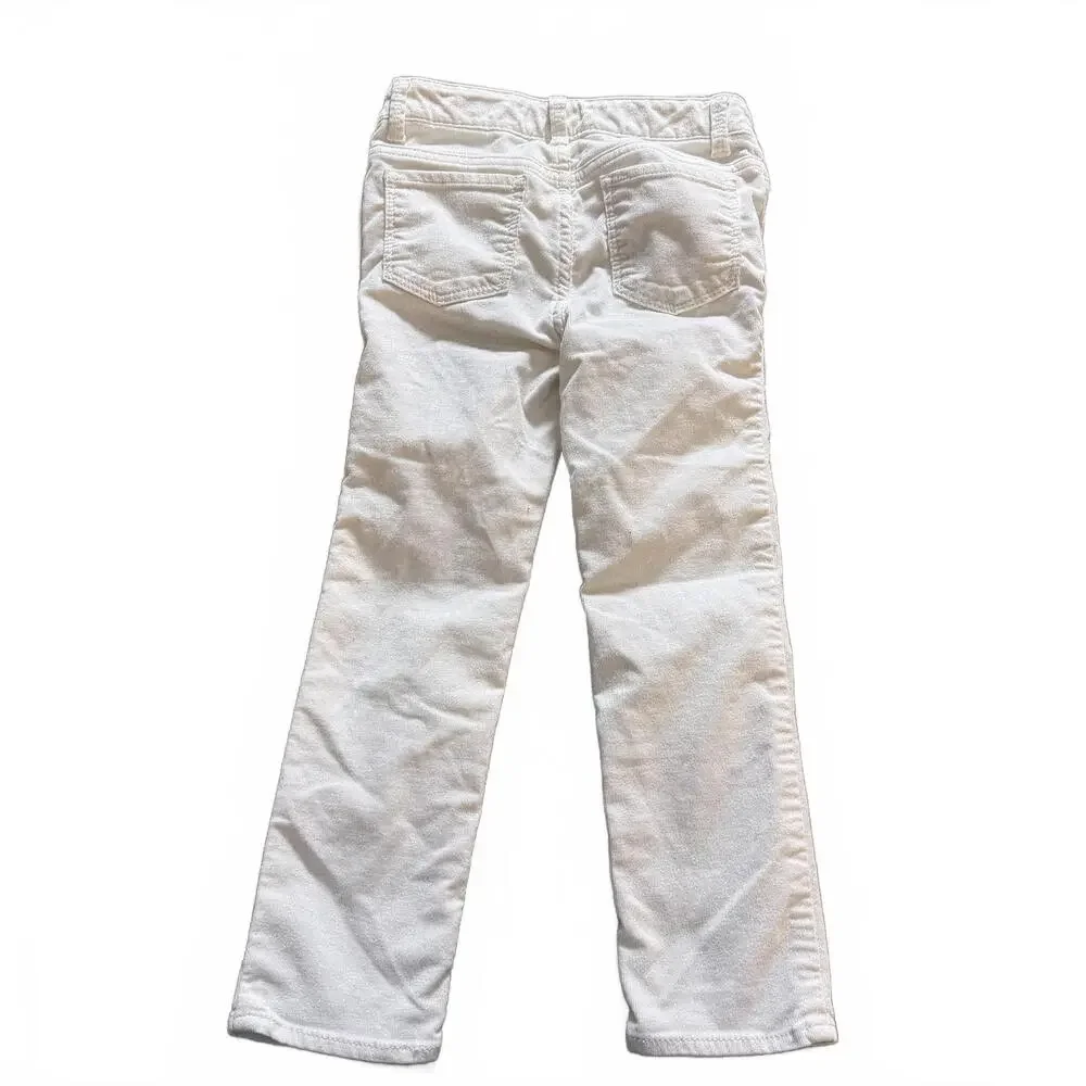 Baby Gap Gap for Good Girls SZ 4 Sparkly White‎ Corduroy Jeans. Cotton/Spandex.